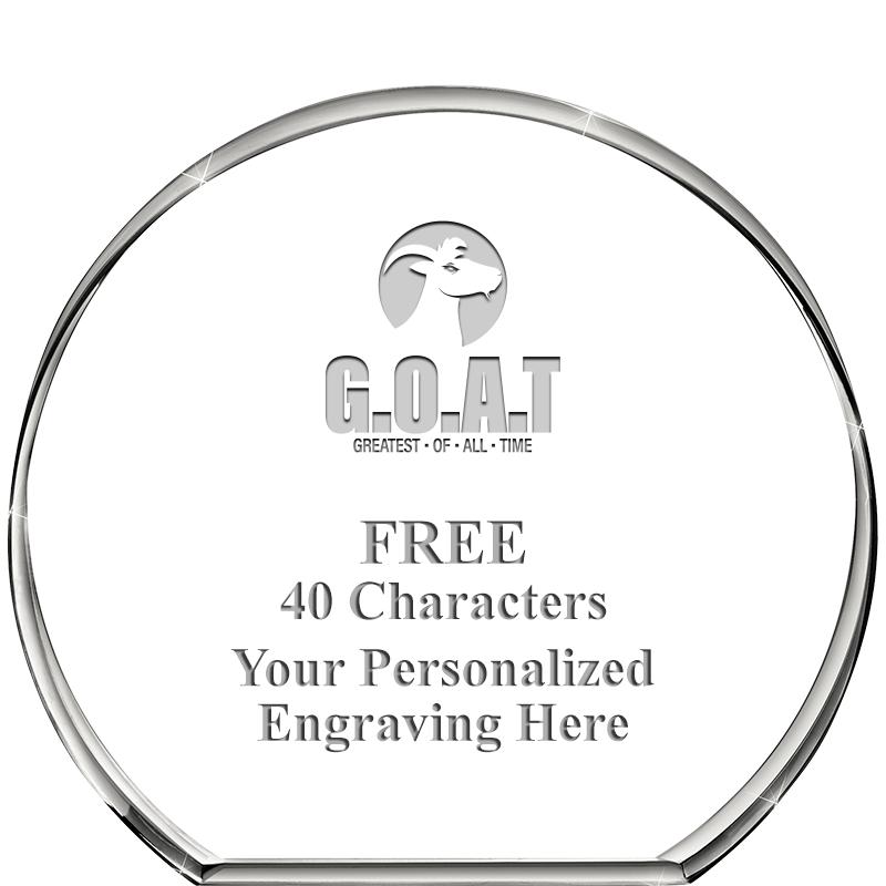 4"STANDING CIRCLE PAPERWEIGHT