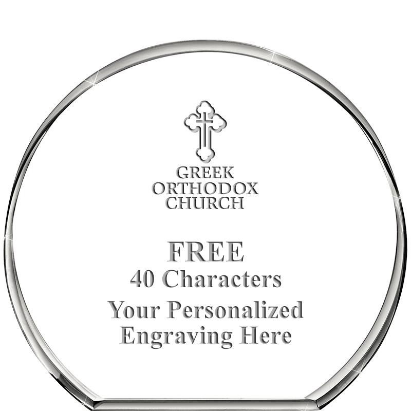 4"STANDING CIRCLE PAPERWEIGHT