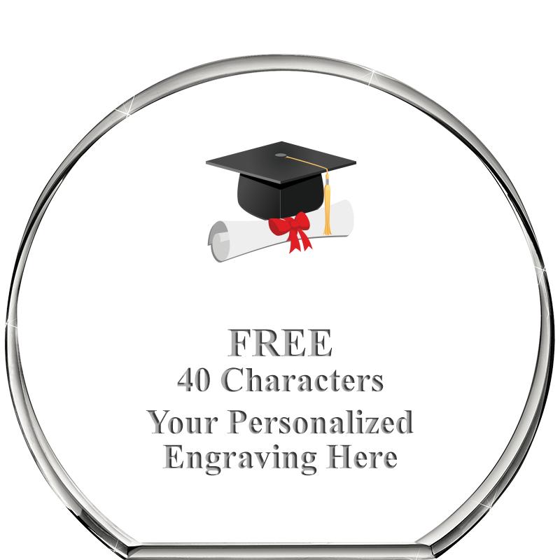 4"STANDING CIRCLE PAPERWEIGHT