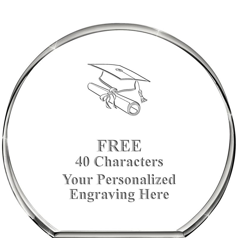 4"STANDING CIRCLE PAPERWEIGHT