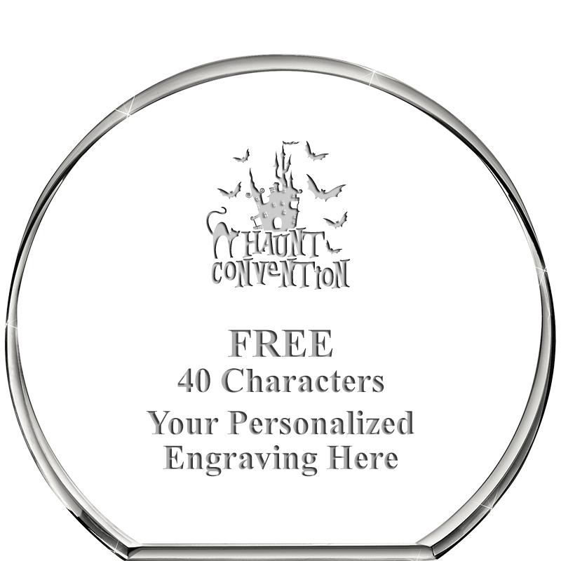 4"STANDING CIRCLE PAPERWEIGHT