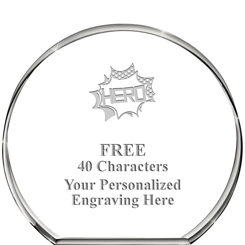 4"STANDING CIRCLE PAPERWEIGHT