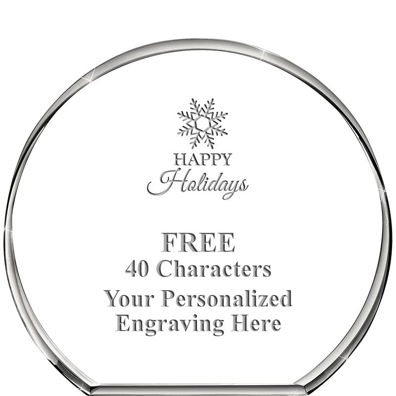 4"STANDING CIRCLE PAPERWEIGHT