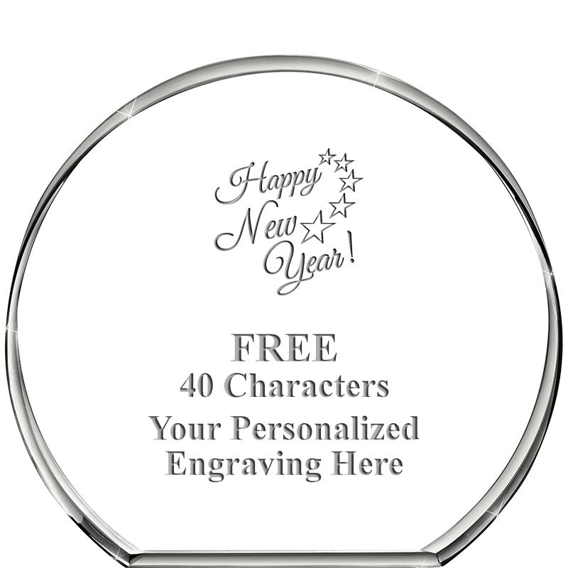 4"STANDING CIRCLE PAPERWEIGHT