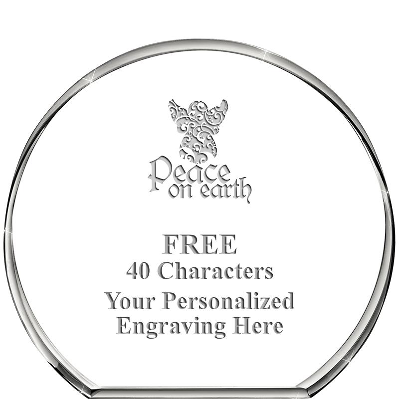 4"STANDING CIRCLE PAPERWEIGHT