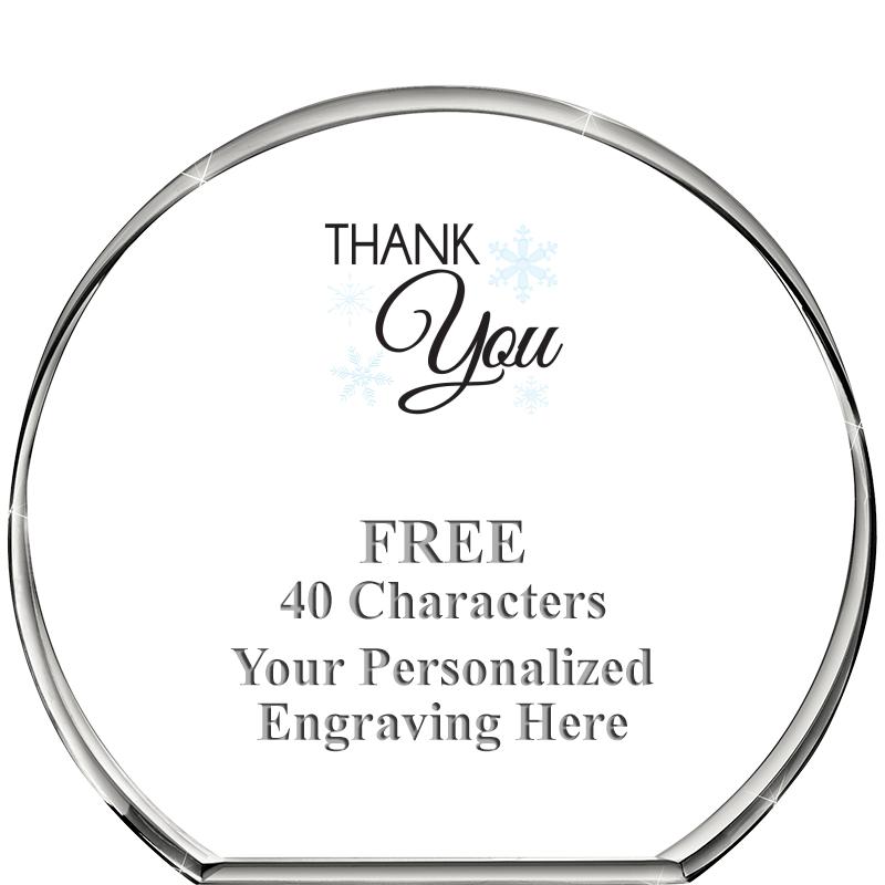 4"STANDING CIRCLE PAPERWEIGHT