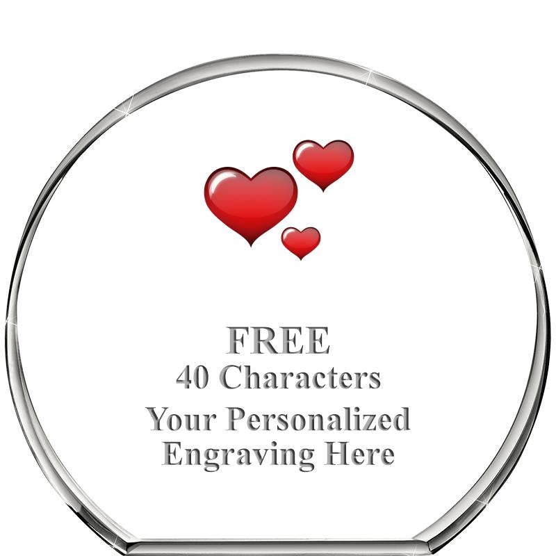 4"STANDING CIRCLE PAPERWEIGHT