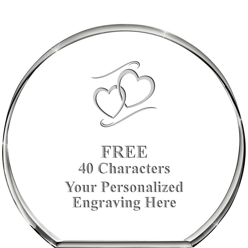 4"STANDING CIRCLE PAPERWEIGHT