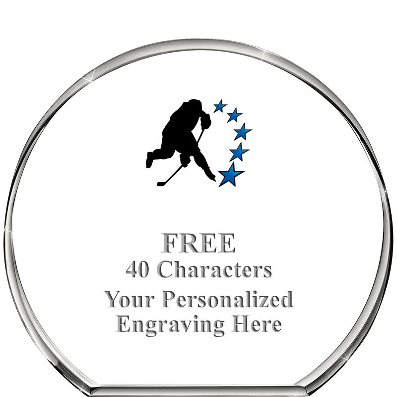 4"STANDING CIRCLE PAPERWEIGHT