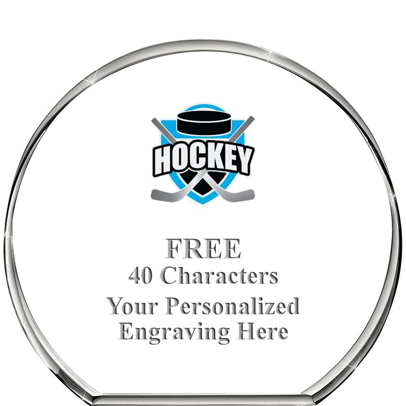 4"STANDING CIRCLE PAPERWEIGHT