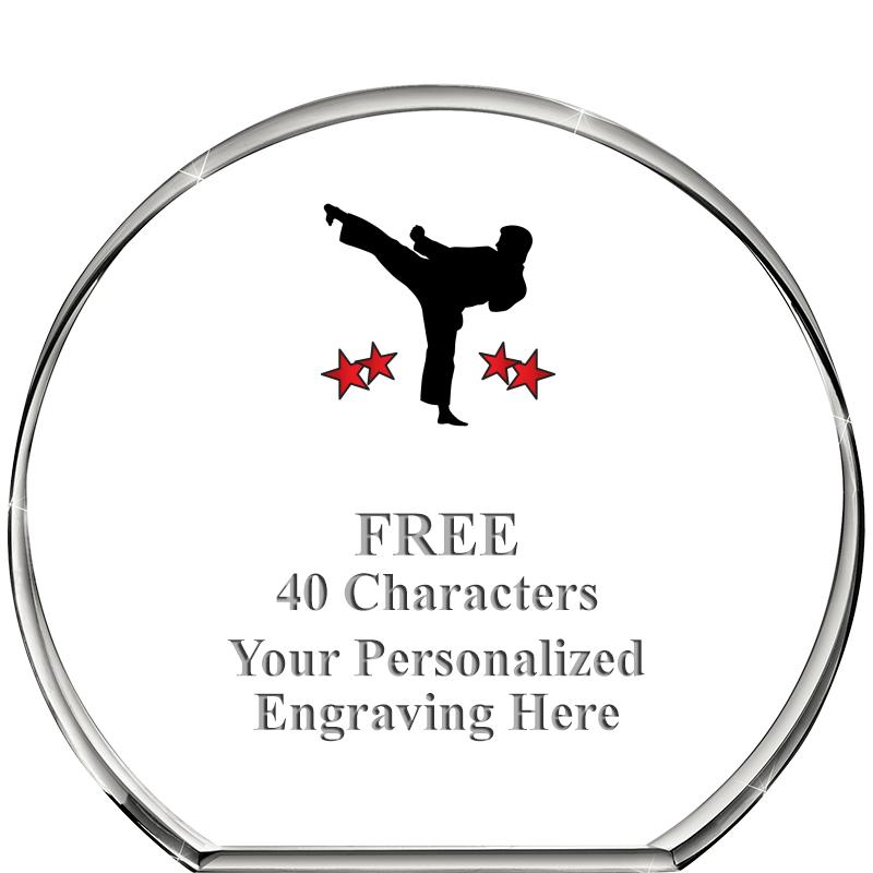 4"STANDING CIRCLE PAPERWEIGHT