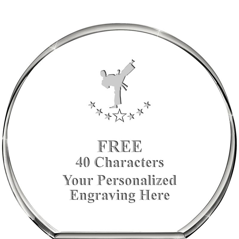 4"STANDING CIRCLE PAPERWEIGHT