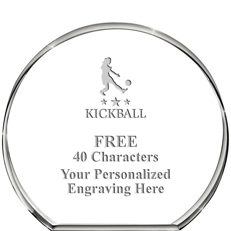 4"STANDING CIRCLE PAPERWEIGHT