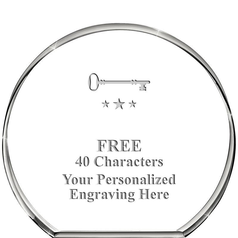 4"STANDING CIRCLE PAPERWEIGHT