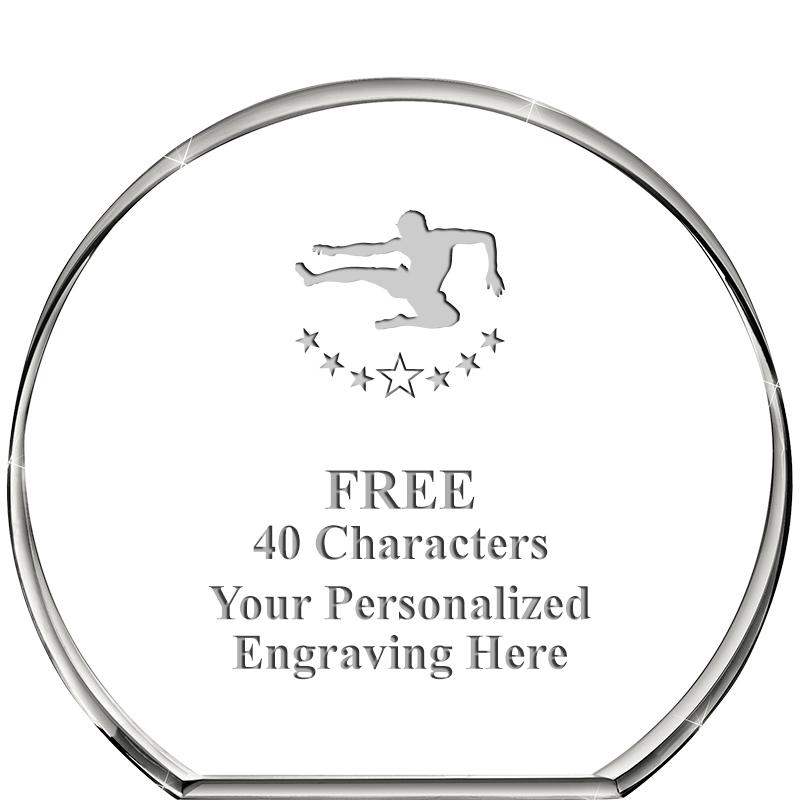 4"STANDING CIRCLE PAPERWEIGHT