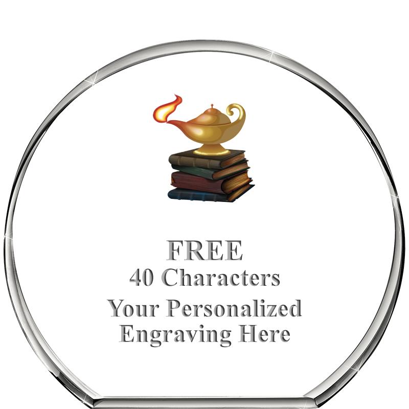 4"STANDING CIRCLE PAPERWEIGHT