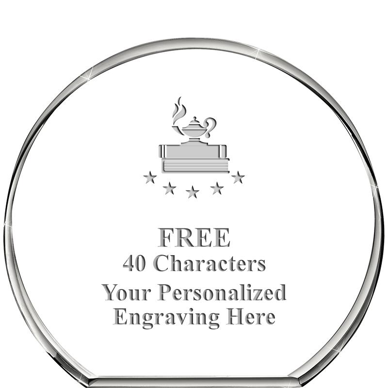 4"STANDING CIRCLE PAPERWEIGHT