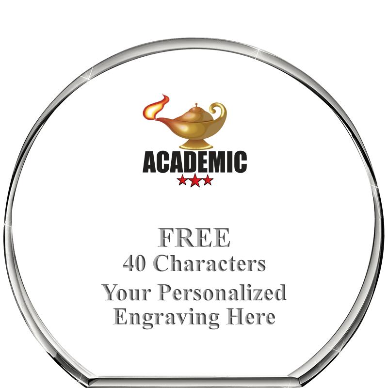 4"STANDING CIRCLE PAPERWEIGHT