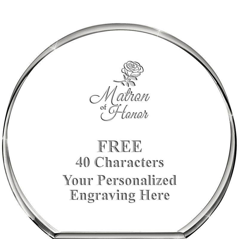 4"STANDING CIRCLE PAPERWEIGHT