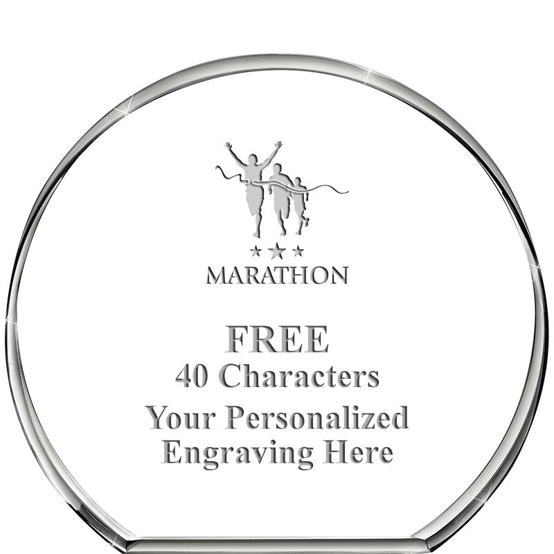 4"STANDING CIRCLE PAPERWEIGHT