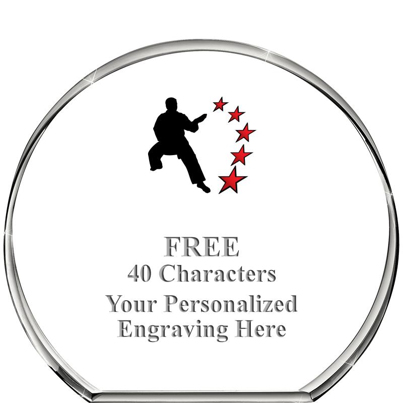 4"STANDING CIRCLE PAPERWEIGHT