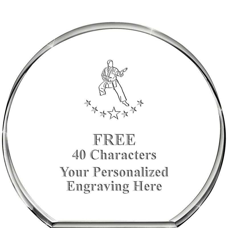 4"STANDING CIRCLE PAPERWEIGHT