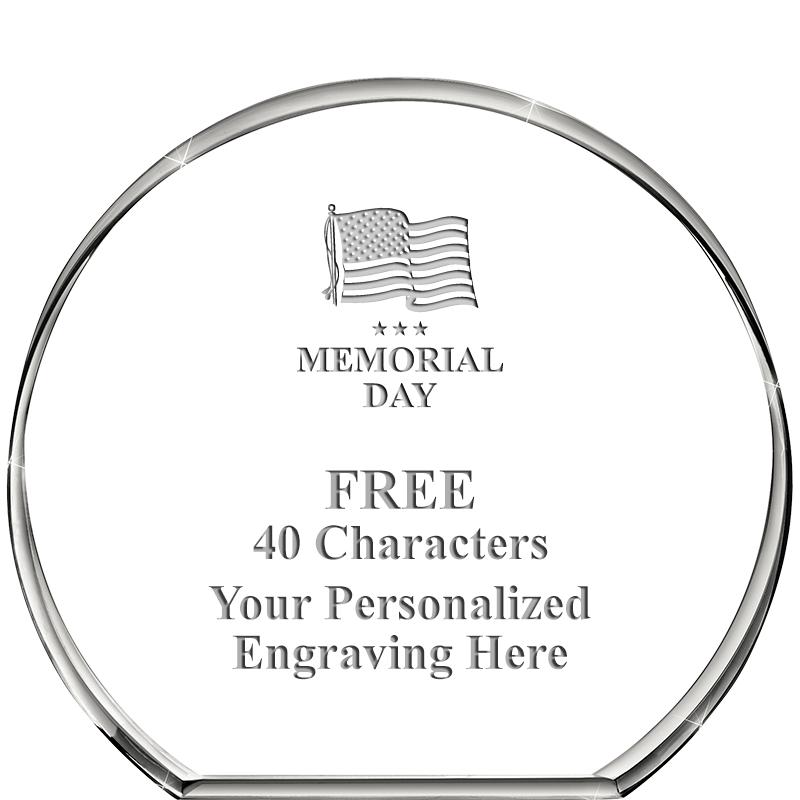 4"STANDING CIRCLE PAPERWEIGHT