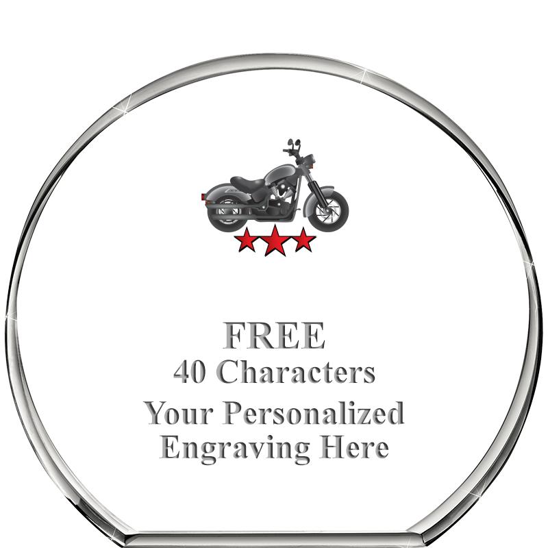 4"STANDING CIRCLE PAPERWEIGHT