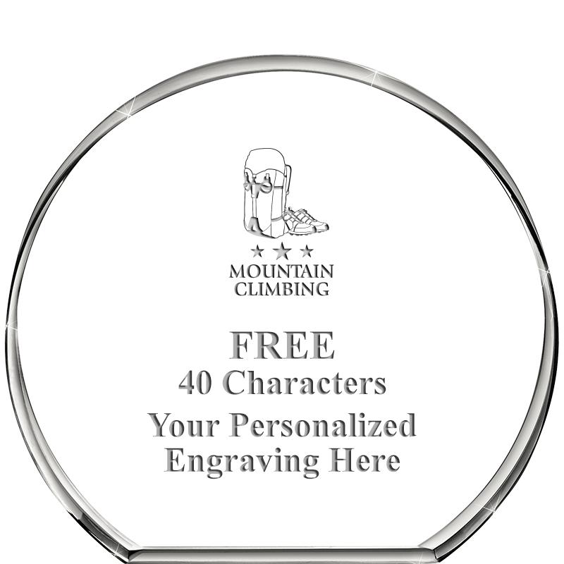 4"STANDING CIRCLE PAPERWEIGHT