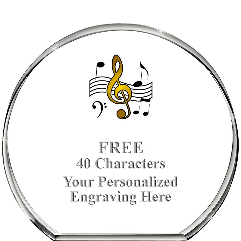 4"STANDING CIRCLE PAPERWEIGHT