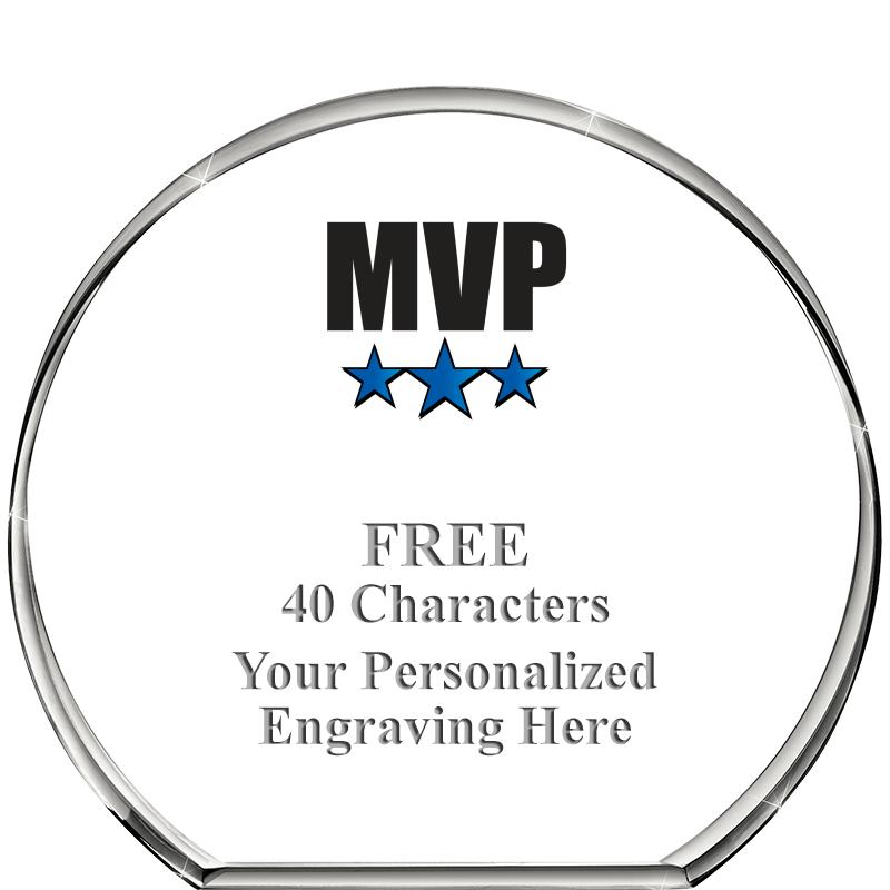 4"STANDING CIRCLE PAPERWEIGHT