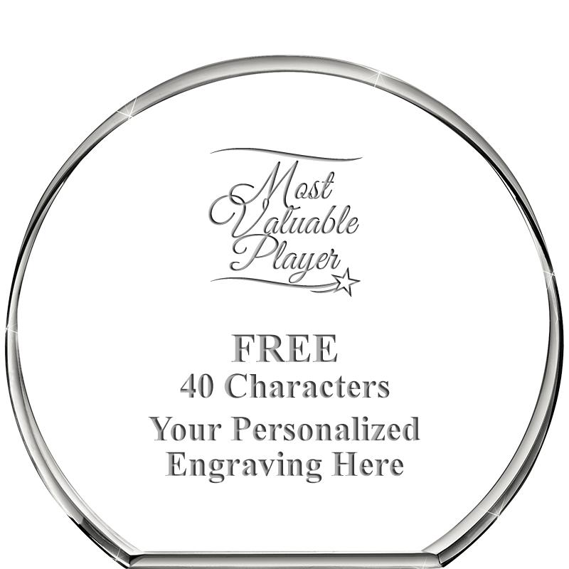 4"STANDING CIRCLE PAPERWEIGHT