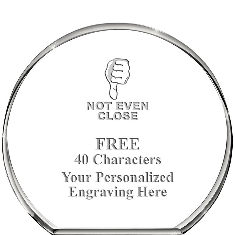 4"STANDING CIRCLE PAPERWEIGHT