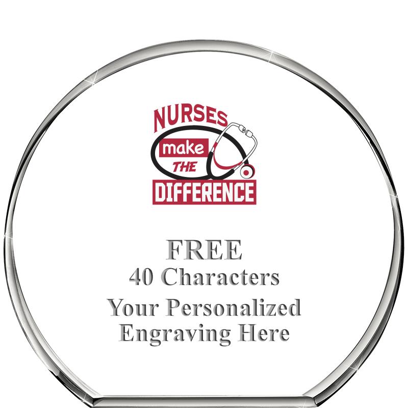 4"STANDING CIRCLE PAPERWEIGHT