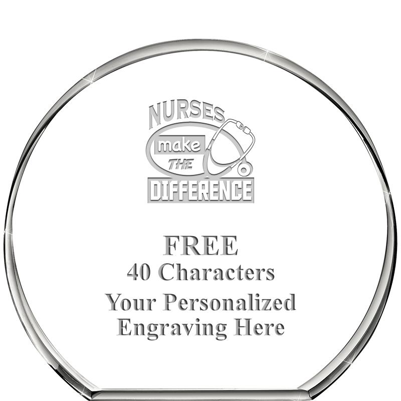 4"STANDING CIRCLE PAPERWEIGHT