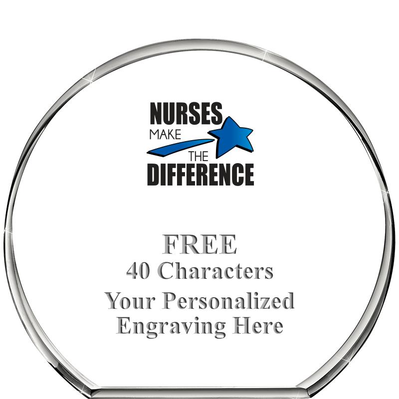 4"STANDING CIRCLE PAPERWEIGHT