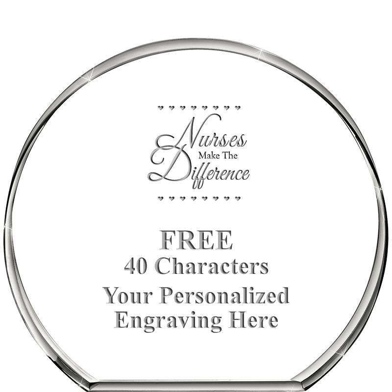 4"STANDING CIRCLE PAPERWEIGHT