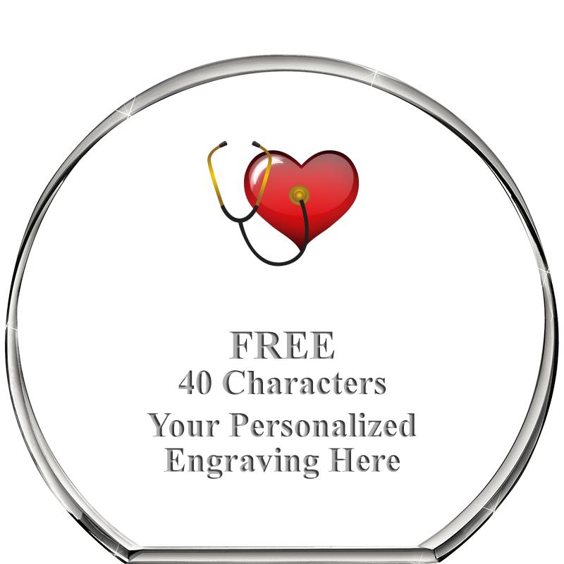 4"STANDING CIRCLE PAPERWEIGHT