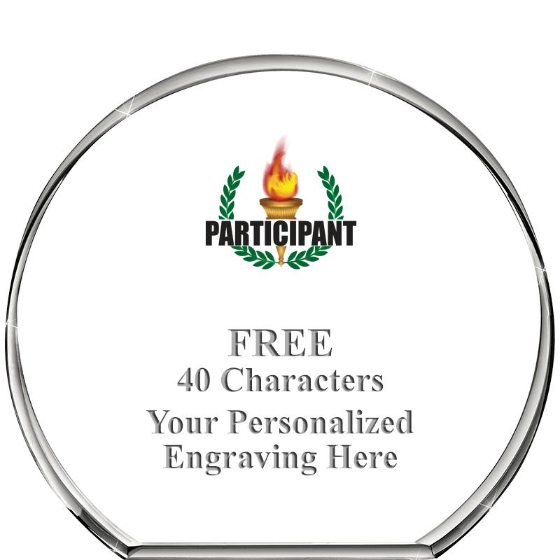 4"STANDING CIRCLE PAPERWEIGHT