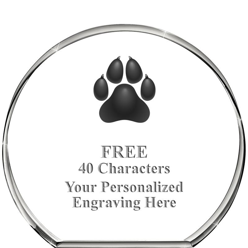 4"STANDING CIRCLE PAPERWEIGHT