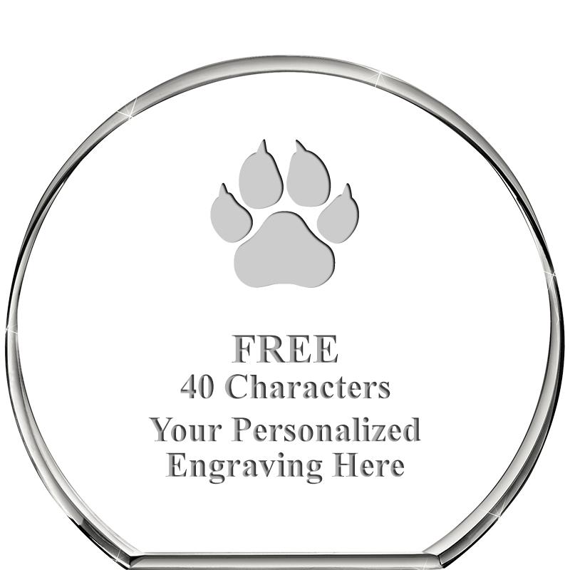 4"STANDING CIRCLE PAPERWEIGHT