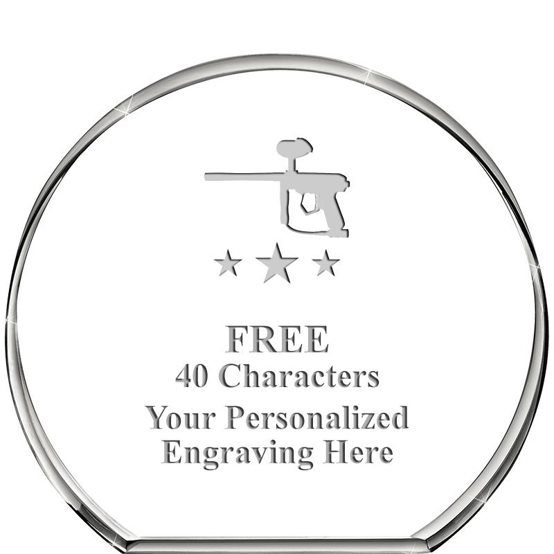 4"STANDING CIRCLE PAPERWEIGHT