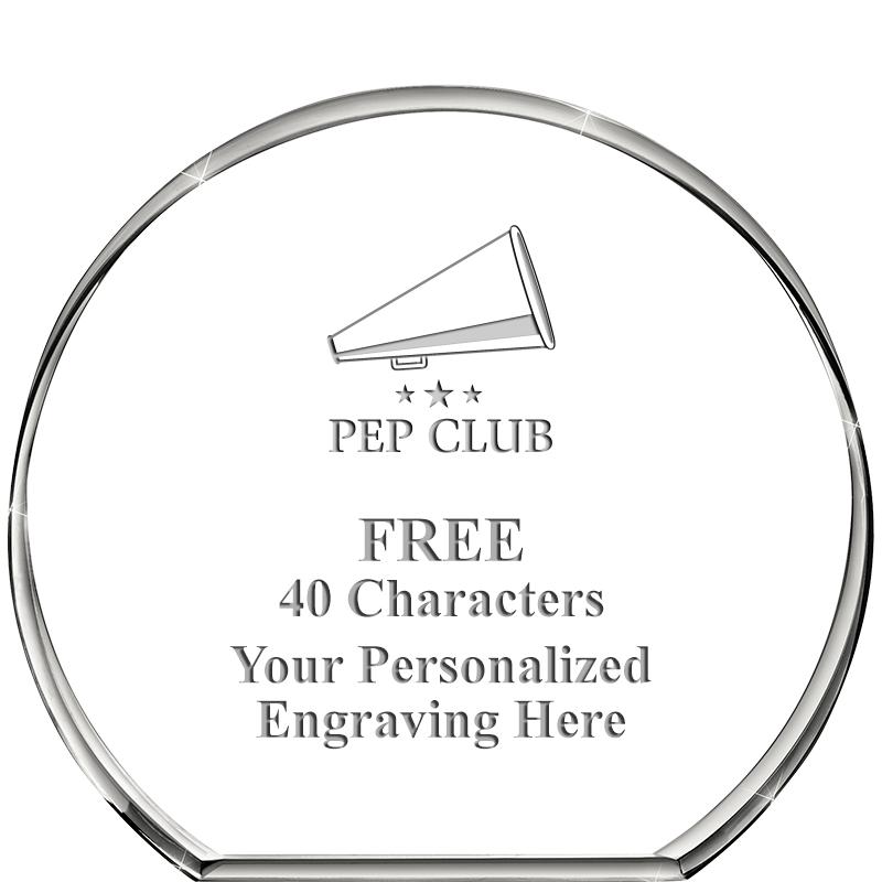 4"STANDING CIRCLE PAPERWEIGHT