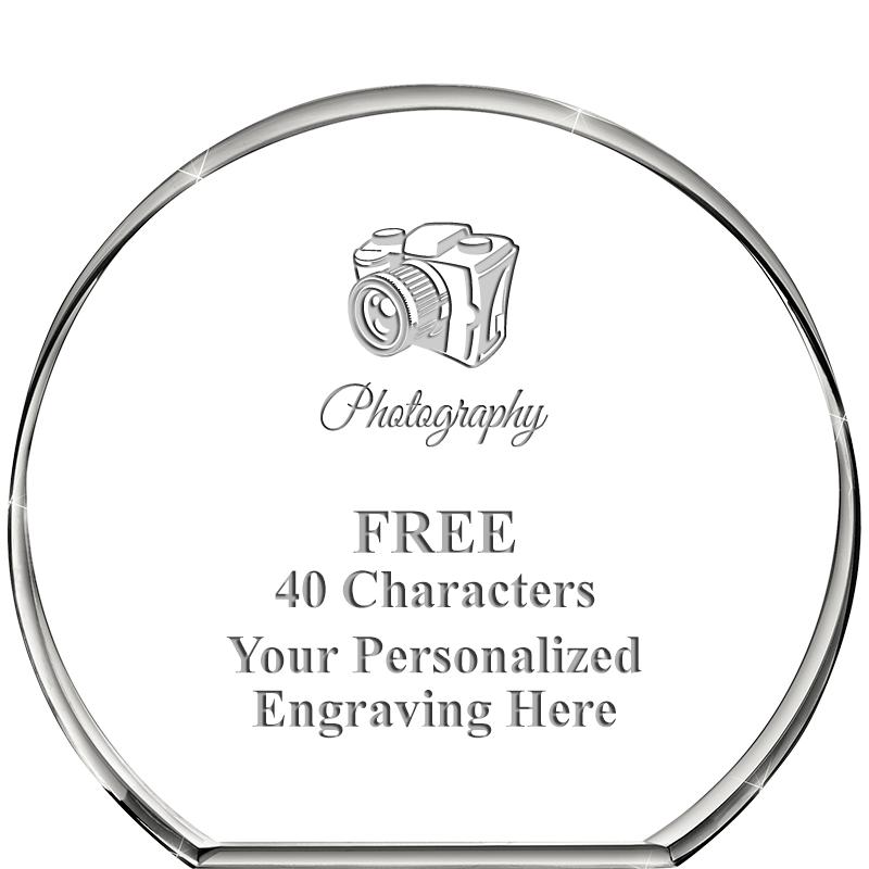 4"STANDING CIRCLE PAPERWEIGHT