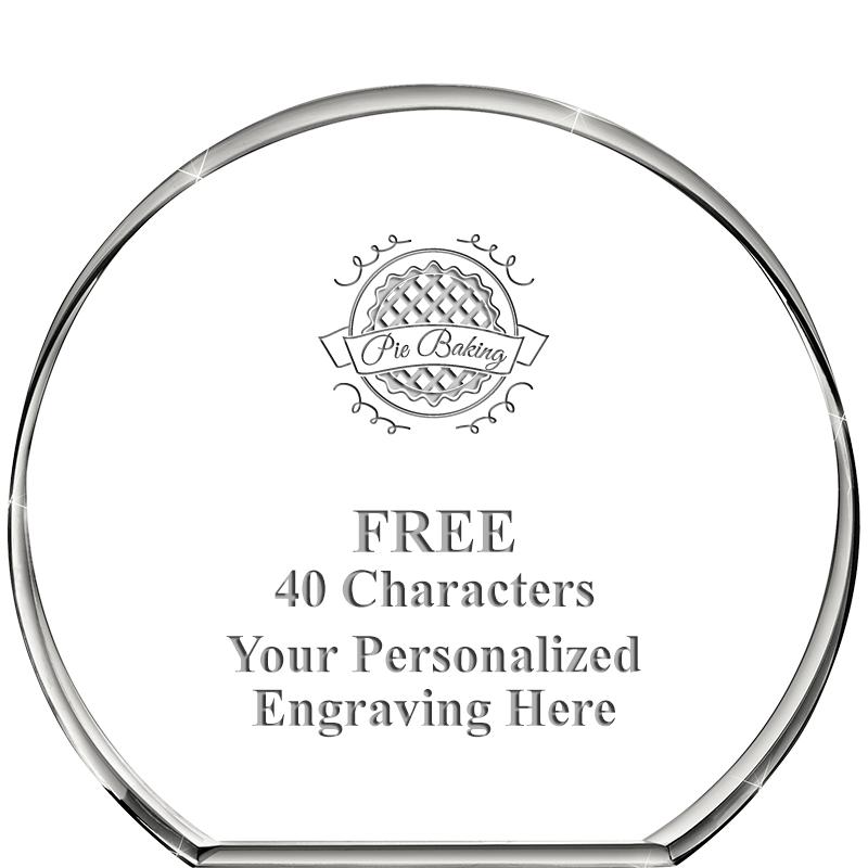 4"STANDING CIRCLE PAPERWEIGHT