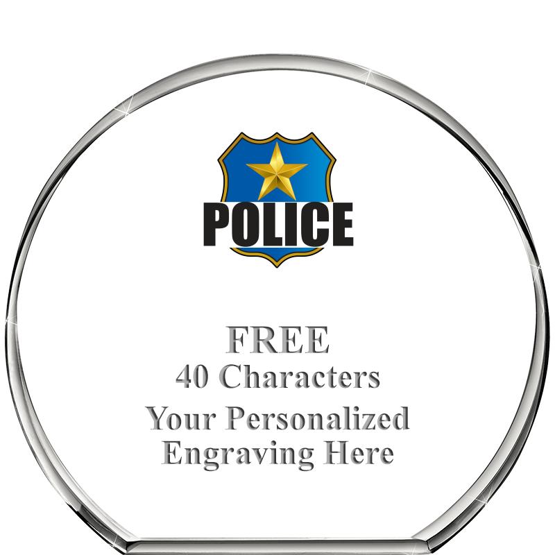 4"STANDING CIRCLE PAPERWEIGHT