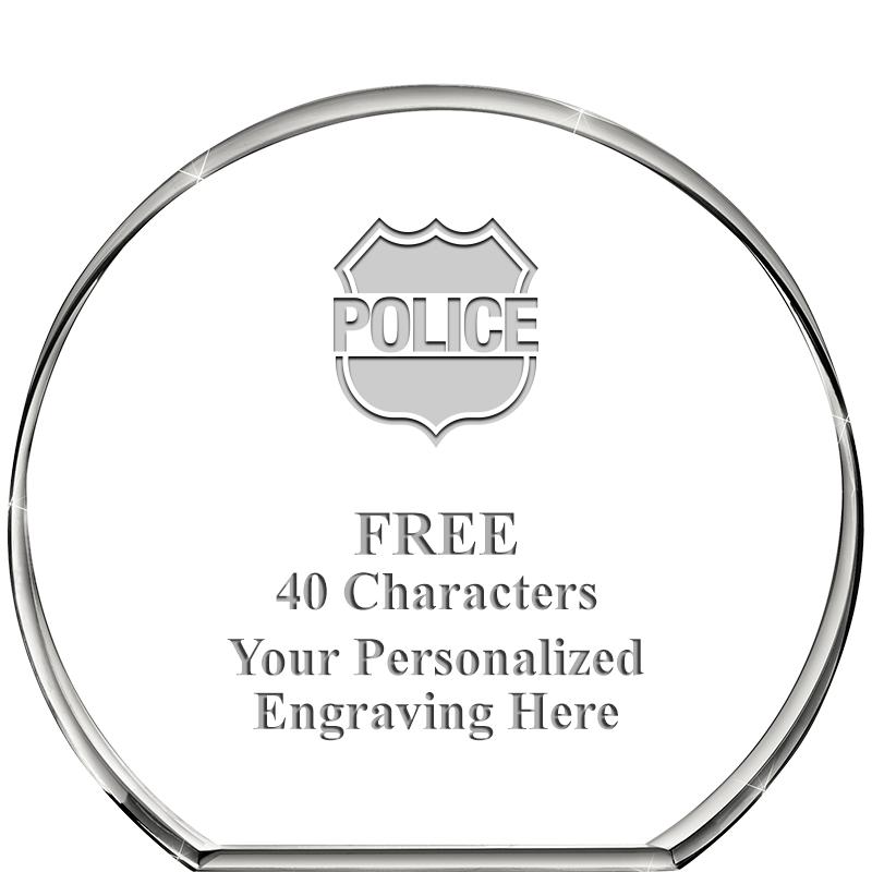 4"STANDING CIRCLE PAPERWEIGHT