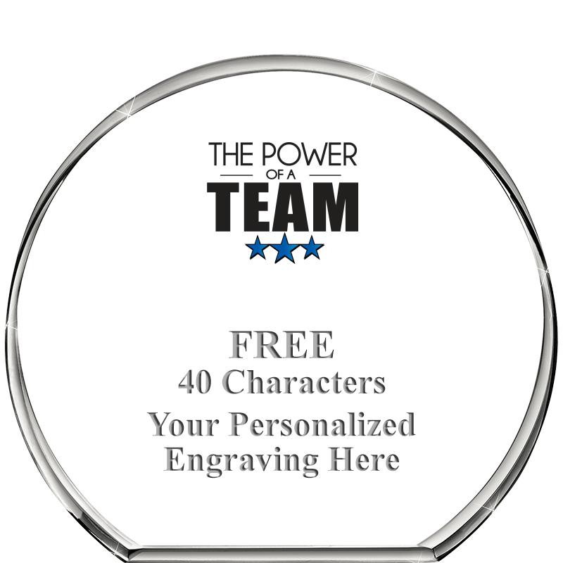 4"STANDING CIRCLE PAPERWEIGHT