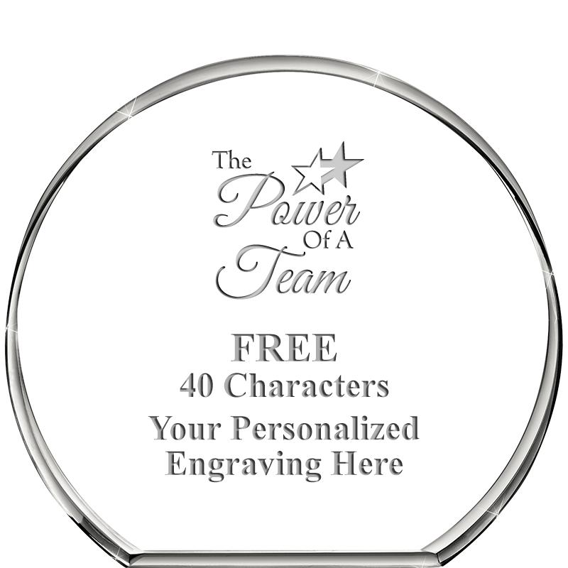 4"STANDING CIRCLE PAPERWEIGHT