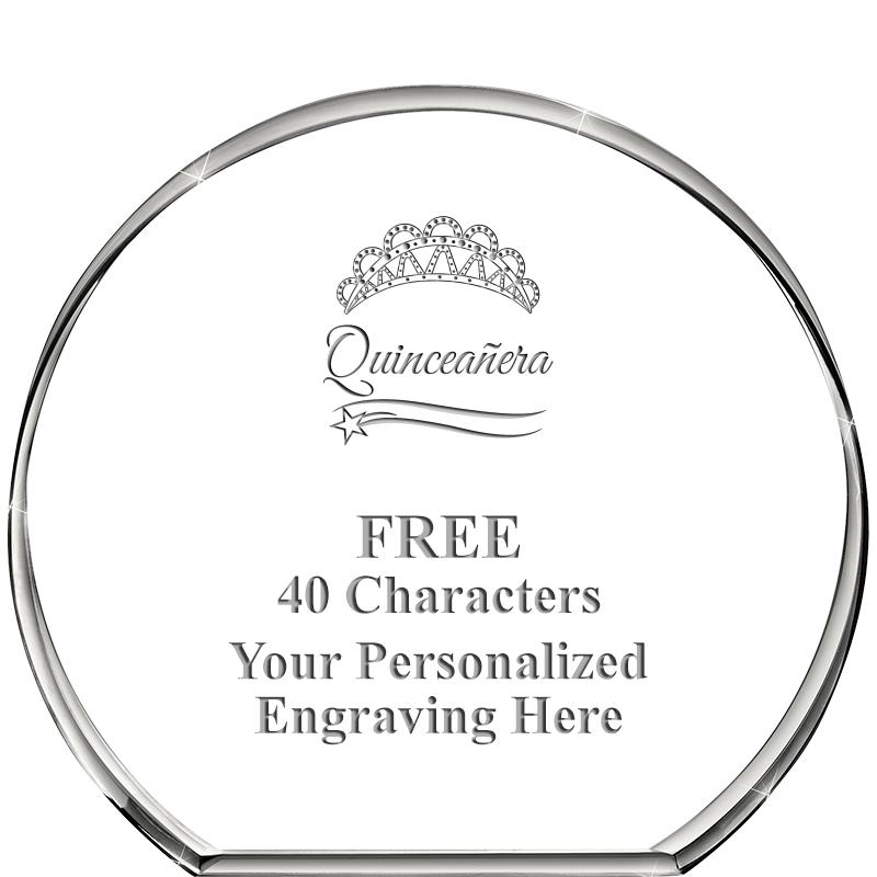 4"STANDING CIRCLE PAPERWEIGHT